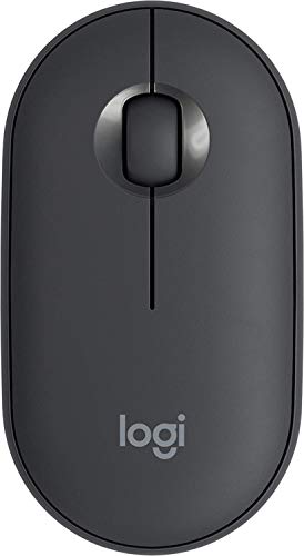 LOGI Pebble M350 Portable Wireless Mouse with Bluetooth or 2.4 GHz Receiver, Silent, Slim Computer Mouse with Quiet Click for Laptop, Notebook, PC and Mac – Graphite – Asian Version
