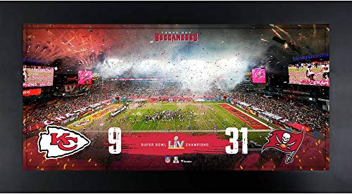 Tampa Bay Buccaneers Framed 6″ x 12″ Super Bowl LV Champions Panoramic Collage – NFL Team Plaques and Collages