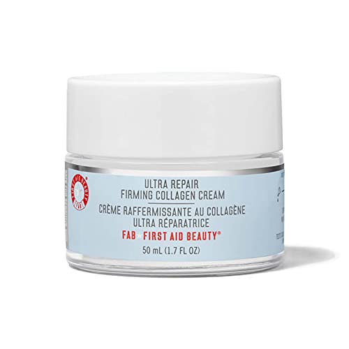 First Aid Beauty Ultra Repair Firming Collagen Cream – Day & Night Anti-Aging Face Moisturizer with Collagen, Peptides and Niacinamide – 1.7 fl oz
