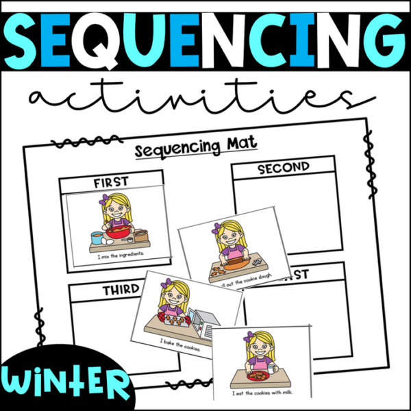 Winter Story Sequencing and Writing with Graphic Organizers