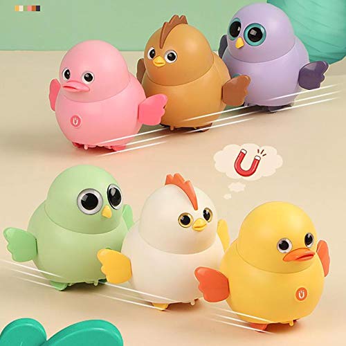 OPTIMISTIC Electronic Interactive Toy Walking Swinging Chicken for Kids Magnetic Electric Toy Chicks Duck Owl Swing Team Lovely Rocking Electric Animal Toys Set Gift for Kids Children (6 Pack)