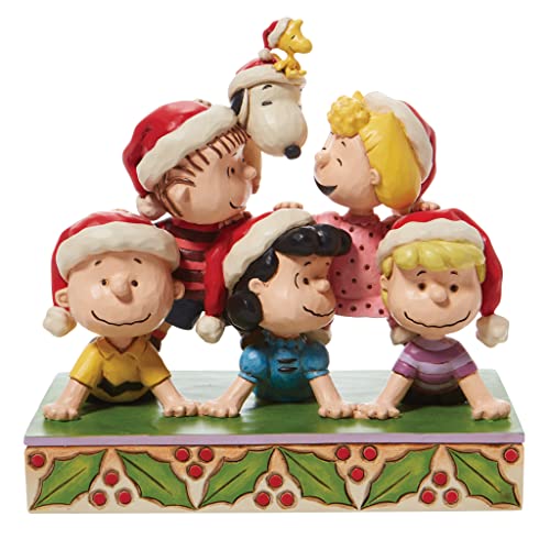 Enesco Peanuts by Jim Shore Holiday Pyramid Stacked with Friendship Figurine, 6.5 Inch, Multicolor