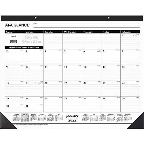 2022 Desk Calendar by AT-A-GLANCE, Monthly Desk Pad, 24″ x 19″, Jumbo, Ruled (SK3000)