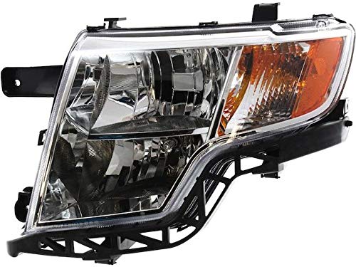 Left Driver Side Headlight Assembly – Compatible with 2007-2010 Ford Edge (with Bright Bezel without Logo) Excludes Sport