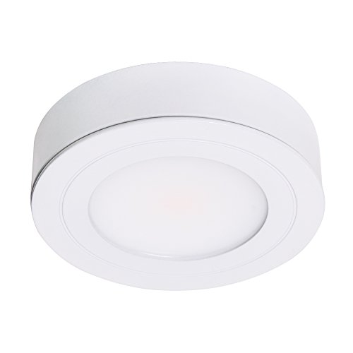 Armacost Lighting PureVue 233412 Dimmable LED Puck Light – Soft Bright White, White Finish