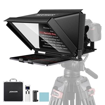 NEEWER Teleprompter X12 with RT-110 Remote (Bluetooth Connection Inside NEEWER Teleprompter App), Compatible with iPad, iOS/Android Tablet, Smartphone, DSLR Camera, All Metal Construction (Black) | The Storepaperoomates Retail Market - Fast Affordable Shopping