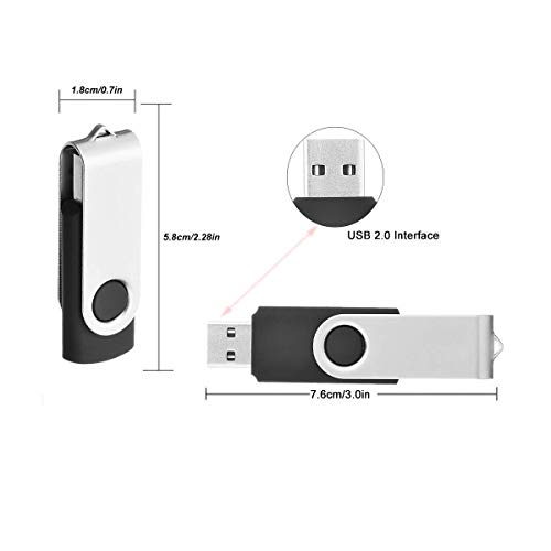 (8MB-64GB) Bulk USB Flash Drives 10 Pack, USB 2.0 Metal U Disk Pack Swivel Thumb Drives Pack (10X 8MB (Not GB)) | The Storepaperoomates Retail Market - Fast Affordable Shopping