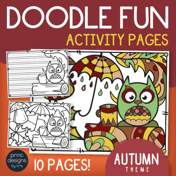 AUTUMN Activity Pages – Doodle Coloring Pages – Early Finishers – FALL