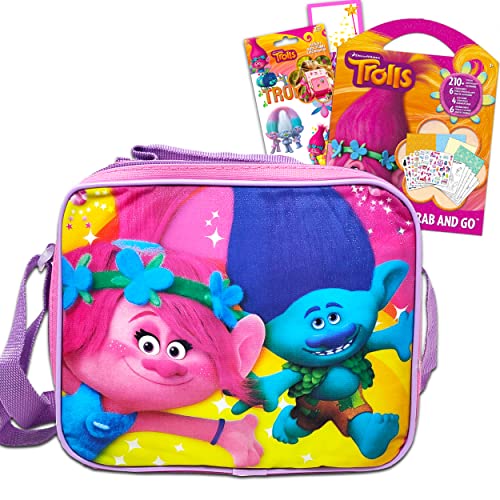Dreamworks Trolls Lunch Box Bundle ~ Trolls Lunch Bag For Girls | Trolls School Supplies With Trolls Stickers And More! (Trolls Lunch Containers)