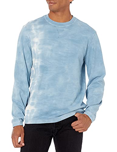 PAIGE mens Jaxton Long Sleeve Pullover Sweatshirt, Raw Silk/Misty Sky, Small US