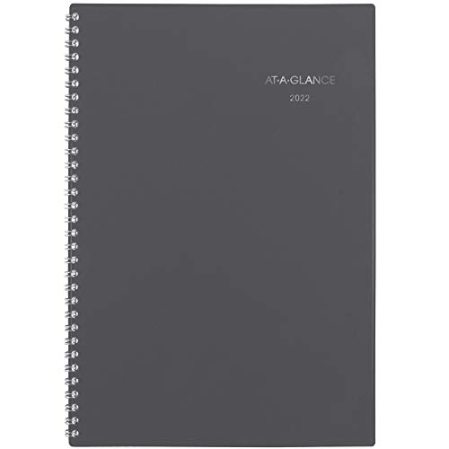 2022 Weekly & Monthly Planner by AT-A-GLANCE, 5″ x 8″, Small, Wirebound, DayMinder, Gray (GC20007)