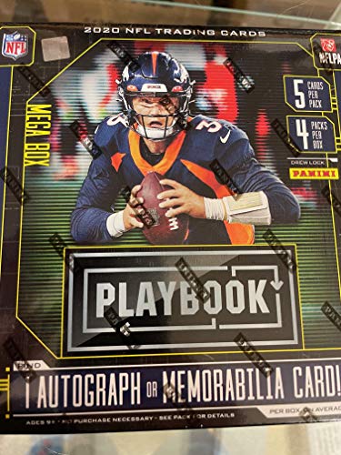 2020 Panini Playbook NFL Trading Cards Mega Box 1 Autograph or Memorabilia Per Box New in The Box Sealed