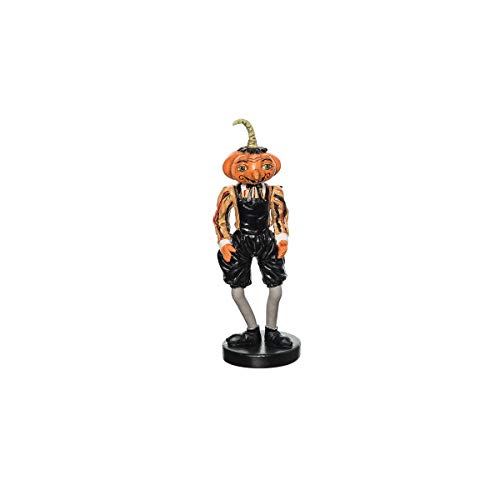 C&F Home Gilbert Pumpkin Spooky Halloween Figure Gathered Traditions Joe Spencer Figurine Black