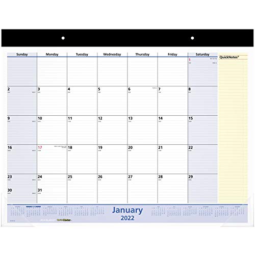 2022 Desk Calendar by AT-A-GLANCE, Monthly Desk Pad, 22″ x 17″, Standard, QuickNotes (SK70000)