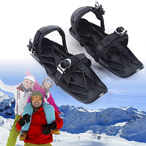 Gdrasuya10 Mini Skis, Adjustable Mini Ski Skates Snow Shoes Mini Ski Skates for Snow Short Skiboard