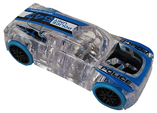Marble Racers Light Up 1:43 Scale First Responder Car with Quick Shot Pull-Back Motor – Police Unit
