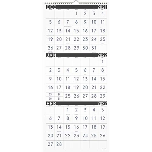 2022 Wall Calendar by AT-A-GLANCE, 12″ x 27″, Large, 3-Month Reference, Wirebound, Contemporary (PM11X28)