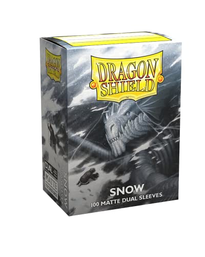Dragon Shield Standard Size Card Sleeves – Matte Dual Snow 100CT – MTG Card Sleeves are Smooth & Tough – Compatible with Pokemon, Yugioh, & Magic The Gathering Card Sleeves