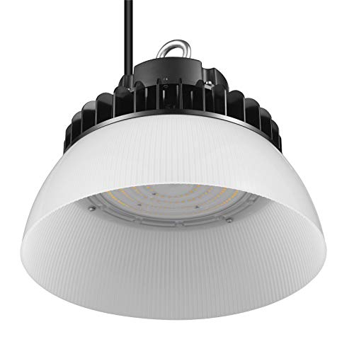 GRANDLUMEN LED High Bay UFO Light 150W, ETL Certified, 5000K Daylight White, LED Warehouse Lighting with PC Reflector