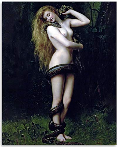 Make Em Laugh Lilith By John Collier – 11×14 Unframed Art Print – Perfect Conversational Piece and Vintage Snake Home Décor Gift Under $15