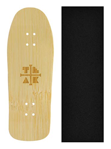 Teak Tuning Wooden Fingerboard Carlsbad Cruiser Deck, Bamboo Samurai – 34mm x 100mm – Handmade, Pro Shape & Size – Five Plies Wood Veneer – Includes Prolific Foam Tape