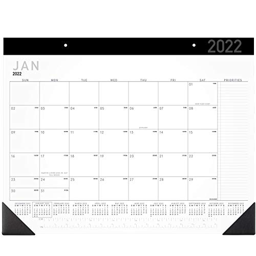 2022 Desk Calendar by AT-A-GLANCE, Monthly Desk Pad, 21-3/4″ x 17″, Standard, Contemporary (SK24X00)