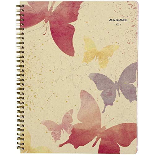 2022 Weekly & Monthly Planner by AT-A-GLANCE, 8-1/2″ x 11″, Large, Recycled, Watercolors (791-905G)