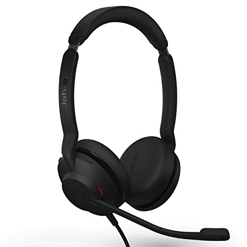 Jabra Evolve2 30 UC Wired Headset, USB-C, Stereo, Black – Lightweight, Portable Telephone Headset with 2 Built-in Microphones – Work Headset with Superior Audio and Reliable Comfort