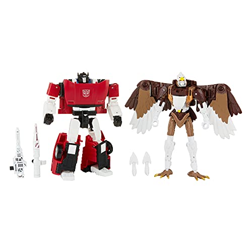 Transformers Toys Generations Kingdom Battle Across Time Collection Deluxe Class WFC-K42 Sideswipe & Maximal Skywarp, Age 8 and Up, 5.5-inch (Amazon Exclusive)