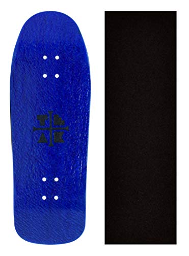 Teak Tuning Wooden Fingerboard Carlsbad Cruiser Deck, Blue Yeti – 34mm x 100mm – Handmade, Pro Shape & Size – Five Plies Wood Veneer – Includes Prolific Foam Tape