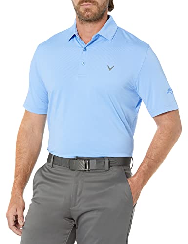 Callaway Men’s Pro Spin Fine Line Short Sleeve Golf Shirt (Size X-Small-4X Big & Tall), Marina, Large
