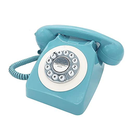 Corded Retro Phone, TelPal Vintage Old Phones, Classic 1930’s Antique Landline Phones for Home & Office Decor, Novelty Hotel Telephone with Redial