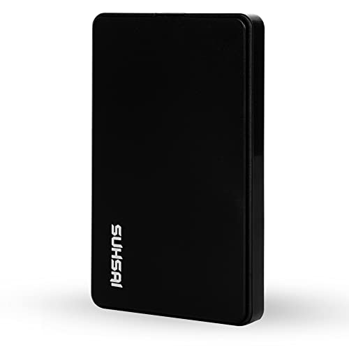 SUHSAI 1TB Portable External Hard Drive, USB 3.0 Ultrafast Storage & Backup External Drive for Mac, Chromebook, Desktop, Laptop, Game Consoles, HDD Compatible with Windows, PS4, PS5, Xbox(Black)