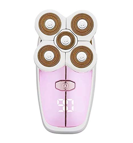 VAGYD Electric Shaver for Women, Painless Lady Leg Armpit Shaver, Razor for Face Lips Body Underarms, USB Quick Rechargeable LED Display Safety Lock, Portable Waterproof Wireless Bikini Trimmer, Pink
