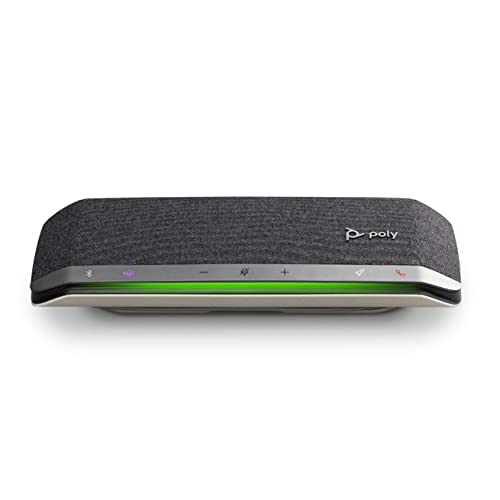 Poly – Sync 40 Smart -Speakerphone (Plantronics) – Flexible Work Spaces – Connect to PC/Mac via Combined USB-A/USB-C -Cable and Smartphones via -Bluetooth – Works with Teams (Certified), Zoom & more