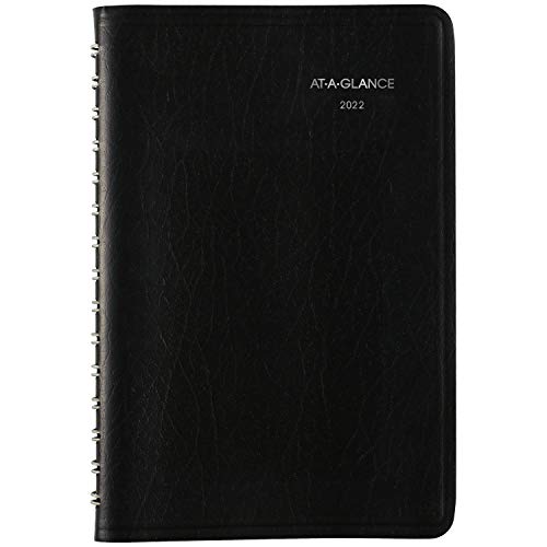 2022 Daily Appointment Book & Planner by AT-A-GLANCE, 5″ x 8″, Small, DayMinder, Black (SK4400)