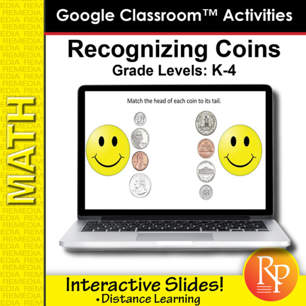 Google Classroom Activities: Recognizing Coins & Money