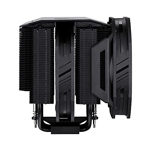 Cooler Master MasterAir MA624 Stealth CPU Air Cooler, Dual Tower Heatsink, Push-Pull SickleFlow 140 V2 Fans, 6 Heat Pipe Array, Easy Installation, Matte Black Finish – Universal Socket Compatibility | The Storepaperoomates Retail Market - Fast Affordable Shopping