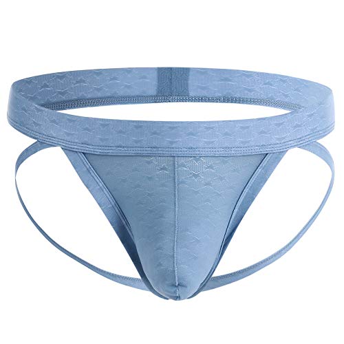 Arjen Kroos Men’s Jockstrap Underwear Breathable Translucent Athletic Supporter,BLUE-AK2102,X-Large | The Storepaperoomates Retail Market - Fast Affordable Shopping