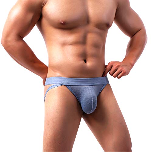 Arjen Kroos Men’s Jockstrap Underwear Breathable Translucent Athletic Supporter,BLUE-AK2102,X-Large | The Storepaperoomates Retail Market - Fast Affordable Shopping