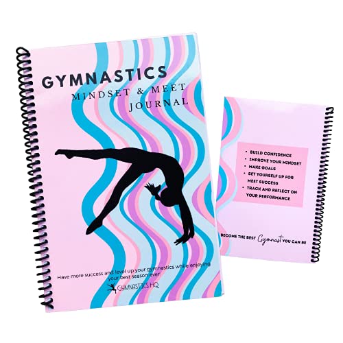 GymnasticsHQ Gymnastics Mindset & Meet Journal – Gymnastics Meet Scorebook for Gymnasts- Ultimate Book for Girls to Set Goals, Improve Gymnastic Performance, Track Scores