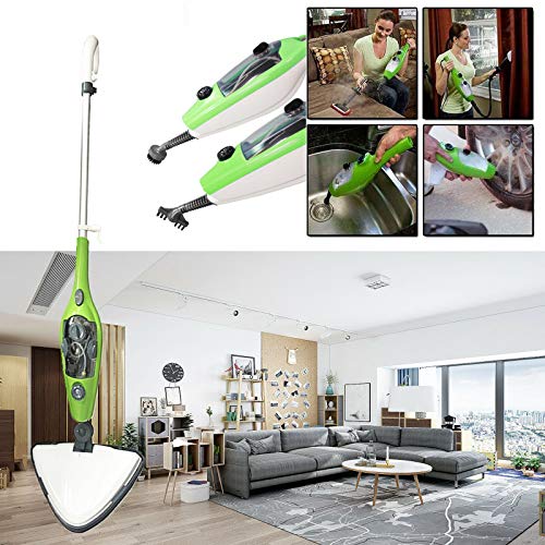 Steam Mop Steam Cleaner 10 in one Multifunctional Steam Mop Hand-held Cleaner Low Medium High and Hot Spray 4 Levels Steam Regulator Adjusted Mop Heads Deep Cleaning for Hardwood Floor Tile Laminate