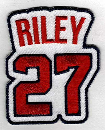 AUSTIN RILEY No. 27 Patch – Atlanta Baseball Jersey Number Embroidered DIY Sew or Iron-On Patch