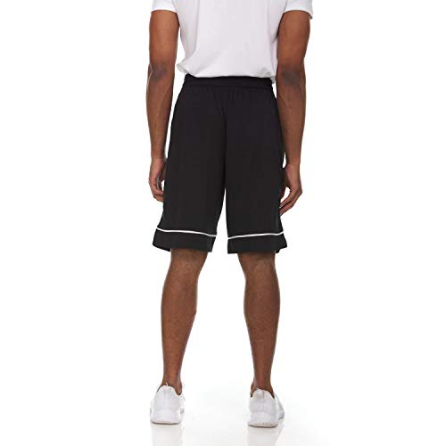 Spalding Mens Heat Performance Basketball Shorts with 10″ Inseam, Black/White, L | The Storepaperoomates Retail Market - Fast Affordable Shopping