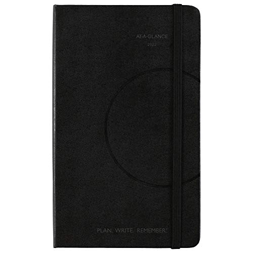 2022 Weekly & Monthly Planner by AT-A-GLANCE, 5″ x 8-1/4″, Plan. Write. Remember, Black (706D1005)