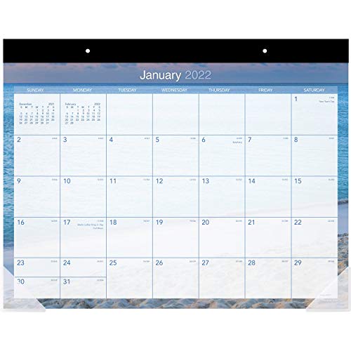 2022 Desk Calendar by AT-A-GLANCE, Monthly Desk Pad, 21-3/4″ x 17″, Standard, Tropical Escape (DMDTE232)