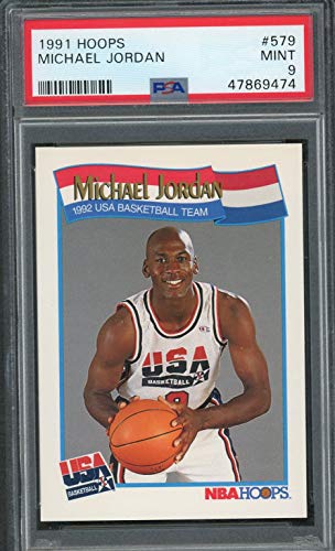 Michael Jordan Team USA Dream Team 1991 Hoops Basketball Card #579 Graded PSA 9 MINT