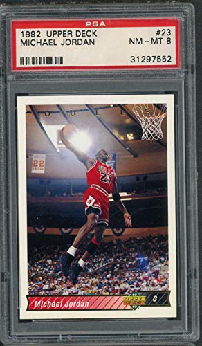 Michael Jordan 1992 Upper Deck Basketball Card #23 Graded PSA 8