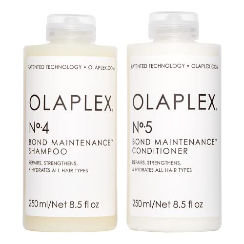 Olaplex No. 5 Bond Maintenance Conditioner, 8.5 Fl Oz No. 4 Bond Maintenance Shampoo, 8.5 Fl Oz