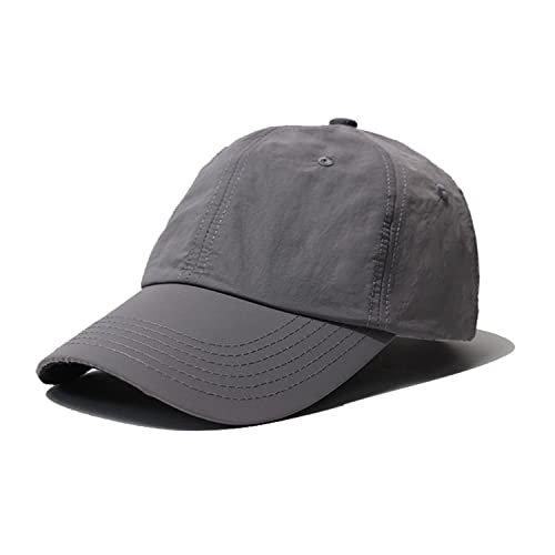 Croogo Summer Outdoor Waterproof Rain Hat Lightweight Quick Dry Baseball Cap UPF50+ Sports Hiking Trucker Dad Hats,Gray-GD52